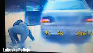[VIDEO] Lubuskie: Skuteczny pościg policji. Uciekinier wyskoczył z jadącego auta!