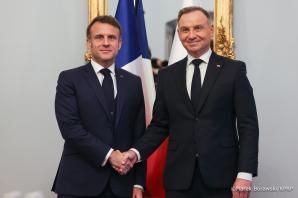 [VIDEO] Spotkanie Andrzeja Dudy z Emmanuelem Macronem