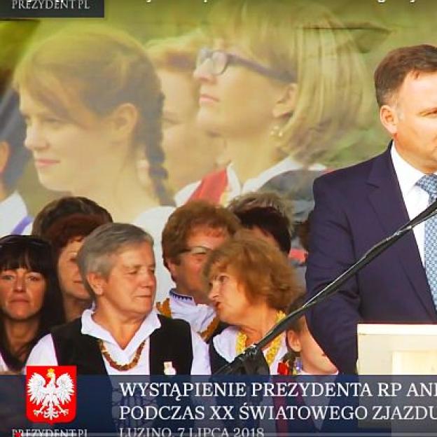 [VIDEO] Prezydent na Światowym Zjeździe Kaszubów: Nie ma Kaszub bez Polonii, a bez Kaszub Polszczy