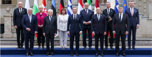 O priorytetach zbliżającej się prezydencji Polski w Radzie UE, w obliczu globalnych wyzwań, tematami rozmów przywódców uczestniczących w szczycie Grupy Arraiolos